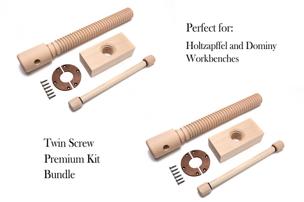 Twin Screw Premium Kit Wooden Vise Bundle