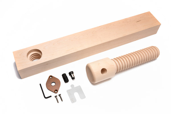 Lake Erie Toolworks - Basic Shoulder Vise Kit with hard maple screw, nut and brass connector